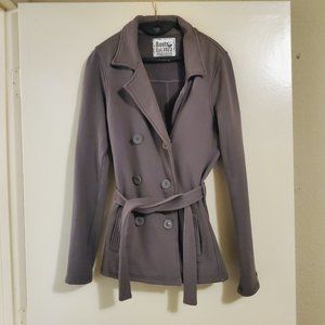 Roots Canada Double-Breasted Cotton Jacket in Gray/Taupe